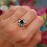Ellibelle Jewellery Vintage Sapphire & Diamond 18ct Gold Dress Ring