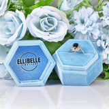 Ellibelle Jewellery Vintage Sapphire & Diamond 18ct White Gold Cluster Ring