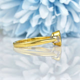 Ellibelle Jewellery Vintage Sapphire & Diamond Bezel Trilogy Ring