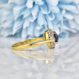 Ellibelle Jewellery VINTAGE SAPPHIRE & DIAMOND CLUSTER RING