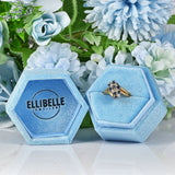 Ellibelle Jewellery Vintage Sapphire & Diamond Crossover Cluster Ring