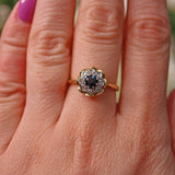 Ellibelle Jewellery VINTAGE SAPPHIRE & DIAMOND DAISY RING