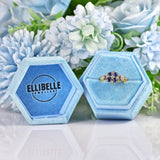 Ellibelle Jewellery Vintage Sapphire & Diamond Gold Flower Cluster Ring