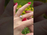 Vintage 1990s Diamond Gold Flower Cluster Ring