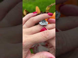 VINTAGE SAPPHIRE & DIAMOND 18CT WHITE GOLD DRESS RING