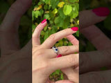 EDWARDIAN SAPPHIRE & DIAMOND DOUBLE CLUSTER RING