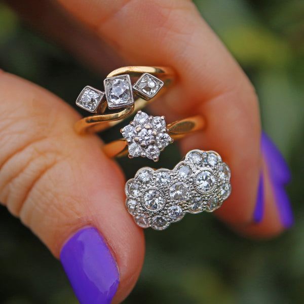 rose cut diamond rings