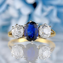 Three-Stone Sapphire Rings
