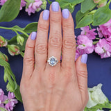 Vintage 1988 Ceylon Sapphire & Diamond 18ct Gold Engagement Ring