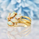 Vintage Opal & Diamond 18ct Gold Dress Ring