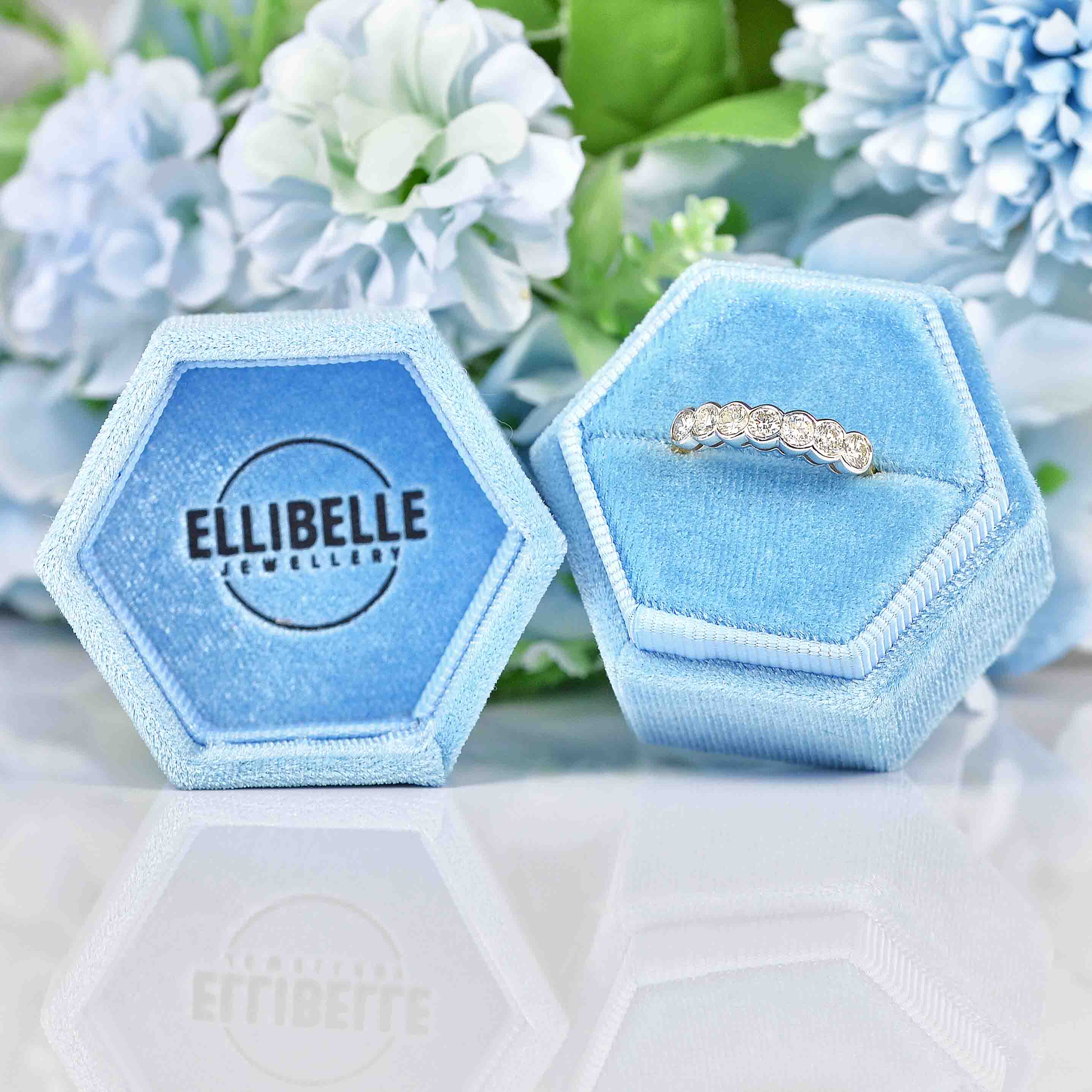 Ellibelle Jewellery 1 Carat Diamond 18ct Gold & Platinum Seven-Stone Ring