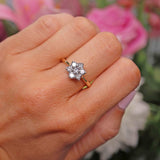 Ellibelle Jewellery 18ct Gold Diamond Daisy Cluster Engagement Ring (1.05cts)