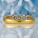 Ellibelle Jewellery 18ct Gold Diamond Five-Stone Half-Eternity Band Ring (1.25cts)