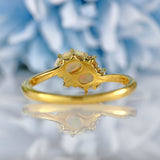 Ellibelle Jewellery 18ct Gold Opal & Diamond Crossover Ring By Cropp and Farr