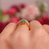 Ellibelle Jewellery 18ct Gold Oval Emerald Solitaire Ring