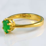 Ellibelle Jewellery 18ct Gold Oval Emerald Solitaire Ring