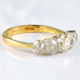 Ellibelle Jewellery 18ct Gold & Platinum Old-Mine-Cut Diamond Five-Stone Ring (1.75cts)
