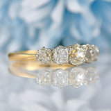 Ellibelle Jewellery 18ct Gold & Platinum Old-Mine-Cut Diamond Five-Stone Ring (1.75cts)
