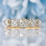Ellibelle Jewellery 18ct Gold & Platinum Old-Mine-Cut Diamond Five-Stone Ring (1.75cts)