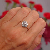 Ellibelle Jewellery 18ct White Gold 1.00-Carat Diamond Daisy Cluster Ring