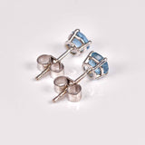 Ellibelle Jewellery 18ct White Gold Aquamarine Stud Earrings (0.80cts)