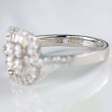 Ellibelle Jewellery 18ct White Gold Diamond Sunburst Halo Engagement Ring (1.25cts)