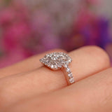Ellibelle Jewellery 18ct White Gold Diamond Sunburst Halo Engagement Ring (1.25cts)