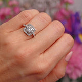 Ellibelle Jewellery 18ct White Gold Diamond Sunburst Halo Engagement Ring (1.25cts)
