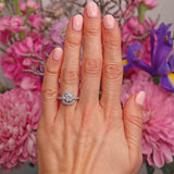 Ellibelle Jewellery 18ct White Gold Diamond Sunburst Halo Engagement Ring (1.25cts)