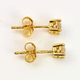 Ellibelle Jewellery 18ct Yellow Gold Diamond Solitaire Stud Earrings (0.50cts)