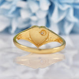 Ellibelle Jewellery 9ct Gold Diamond Set Heart Signet Ring