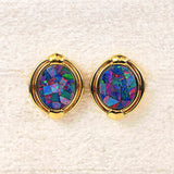 Ellibelle Jewellery 9ct Gold Mosaic Opal Stud Earrings