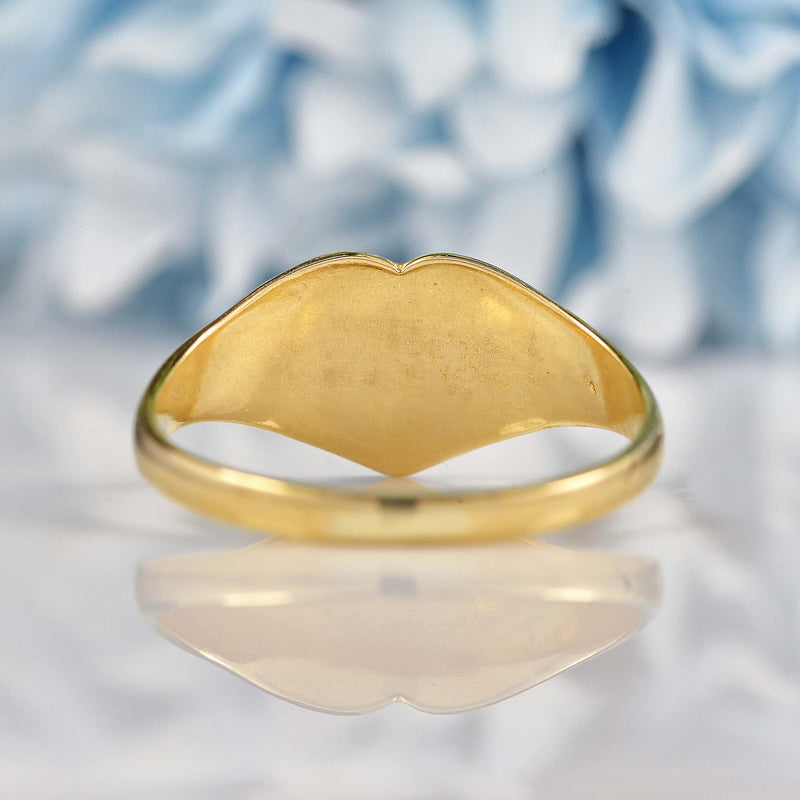 Ellibelle Jewellery 9ct Gold Plain Heart Signet Ring