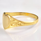 Ellibelle Jewellery 9ct Gold Plain Heart Signet Ring