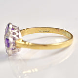 Ellibelle Jewellery Amethyst & Diamond 9ct Gold Cluster Ring