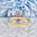 Ellibelle Jewellery Amethyst & Diamond 9ct Gold Halo Ring