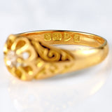 Ellibelle Jewellery Antique 18ct Gold Old-Mine-Cut Diamond Solitaire Ring
