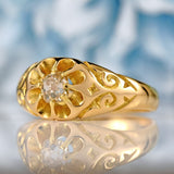 Ellibelle Jewellery Antique 18ct Gold Old-Mine-Cut Diamond Solitaire Ring