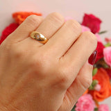 Ellibelle Jewellery Antique 1902 Edwardian Diamond 18ct Gold Star-Set Gyspy Ring