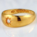 Ellibelle Jewellery Antique 1902 Edwardian Diamond 18ct Gold Star-Set Gyspy Ring