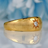 Ellibelle Jewellery Antique 1902 Edwardian Diamond 18ct Gold Star-Set Gyspy Ring