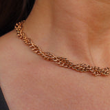 Ellibelle Jewellery Antique 9ct Gold Twisted-Link Albert Chain (17") 54g