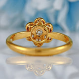 Ellibelle Jewellery Antique Edwardian 18ct Gold Diamond Daisy Cluster Engagement Ring