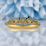 Ellibelle Jewellery Antique Edwardian Diamond 18ct Gold & Platinum Five-Stone Ring (0.95cts)