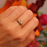 Ellibelle Jewellery Antique Edwardian Diamond 18ct Gold Starburst Three-Stone Gypsy Ring