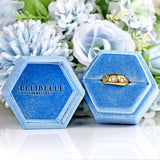 Ellibelle Jewellery Antique Edwardian Diamond 18ct Gold Starburst Three-Stone Gypsy Ring