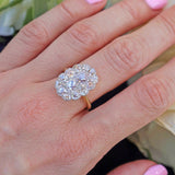 Ellibelle Jewellery Antique Edwardian Old-Cut Diamond 18ct Gold & Platinum Cluster Ring