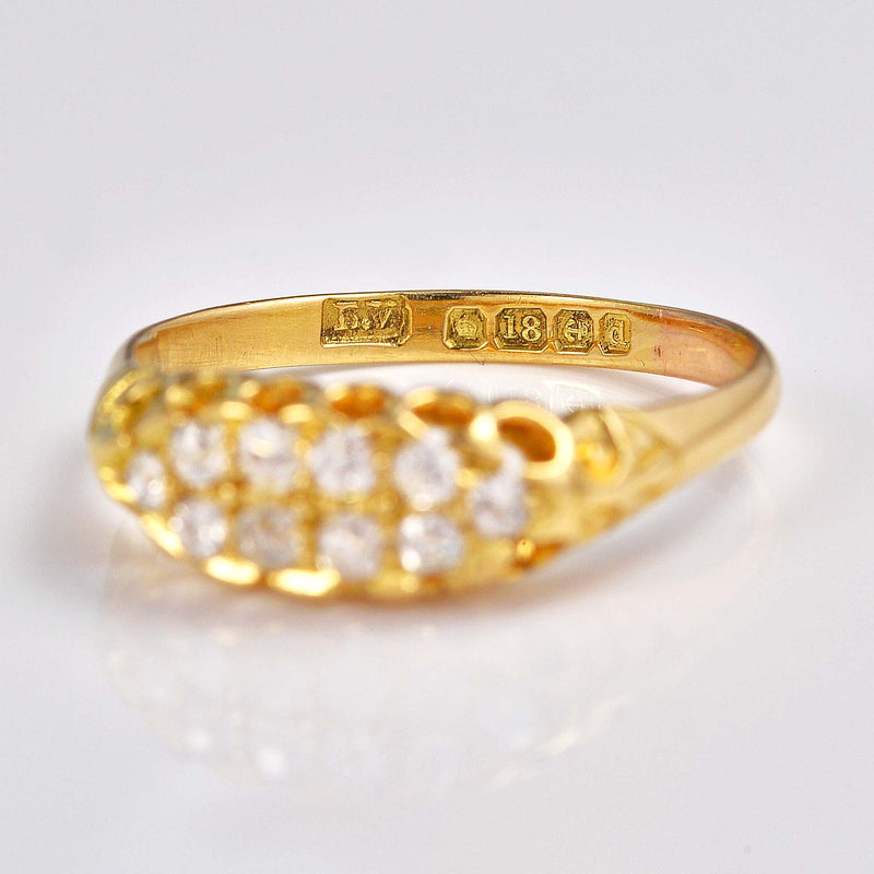 Ellibelle Jewellery Antique Edwardian Old Cut Diamond 18ct Gold Ring