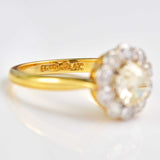 Ellibelle Jewellery Antique Edwardian Old-Cut Diamond Daisy Cluster Engagement Ring