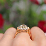 Ellibelle Jewellery Antique Edwardian Old-Mine-Cut Diamond 18ct Gold Cluster Ring (2.25cts)
